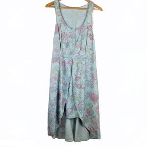 Hinge Floral Chambray Lyocell Dress Size Medium